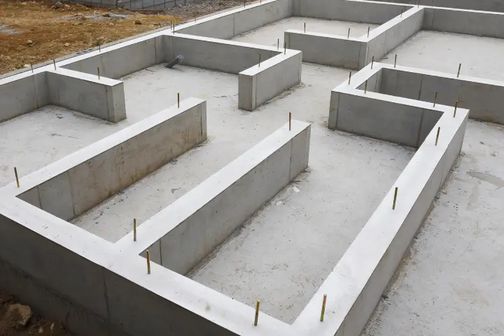 solid concrete foundation